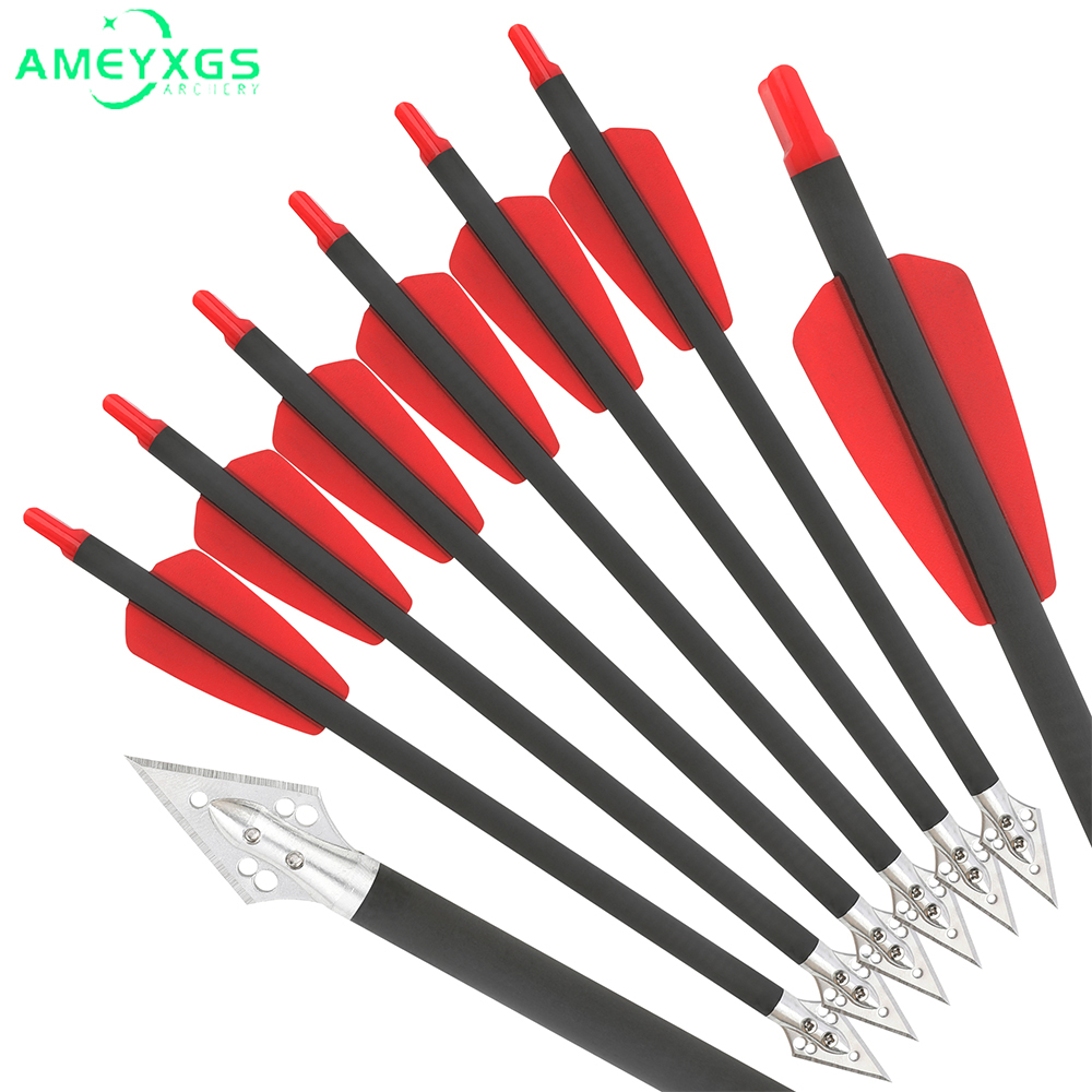 Crossbow Bolt Broadhead - 6/12 шт., арбалетные болты из чистого