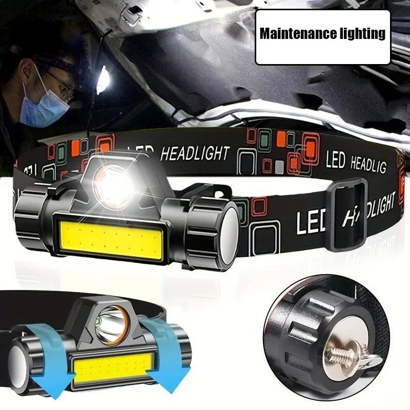 Headlamp Tactical Bright - Ультра яркий светодиодный фонарик, перезаряжаемый тактический