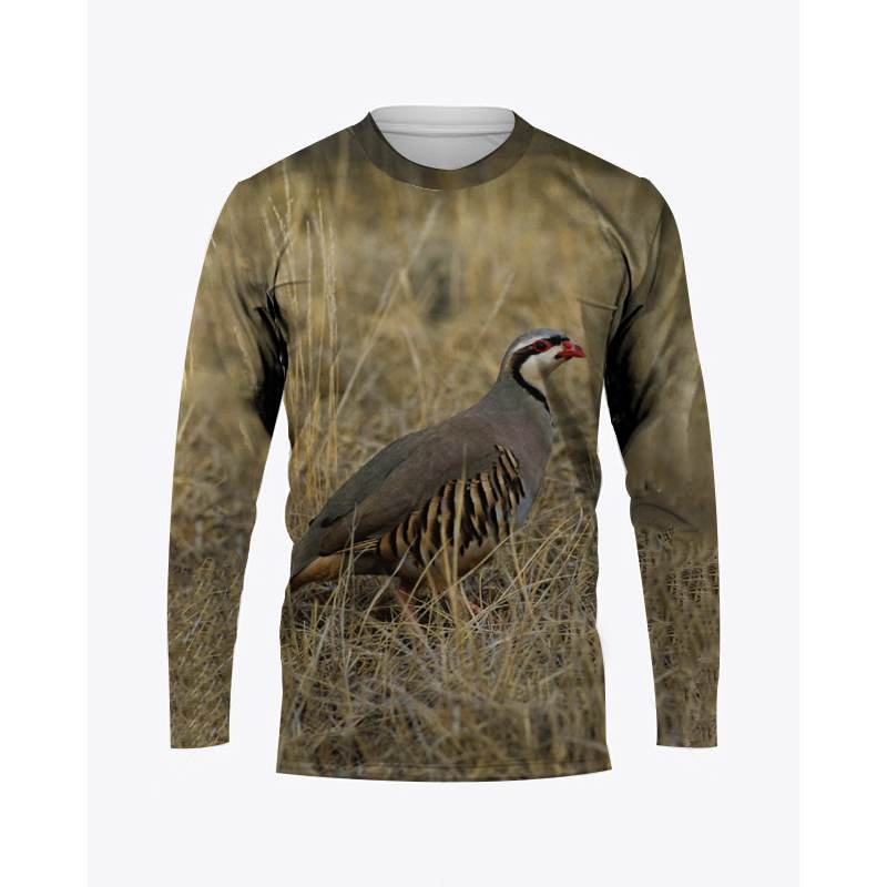 Hunting Quail - Футболка мужская камуфляжная с круглым вырезом,