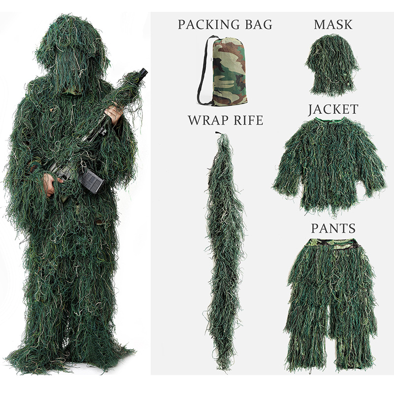 Ghillie Suit Woodland - Костюм Ghillie для взрослых, 5 шт.,