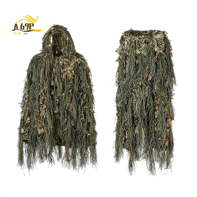 Ghillie Suit Woodland - A69P-открытый маскировочный костюм для взрослых, охотничья
