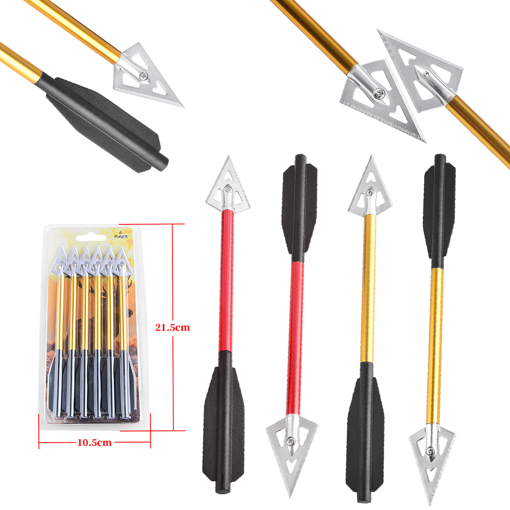 Crossbow Bolt Broadhead - 6/12 шт., алюминиевые арбалетные болты с