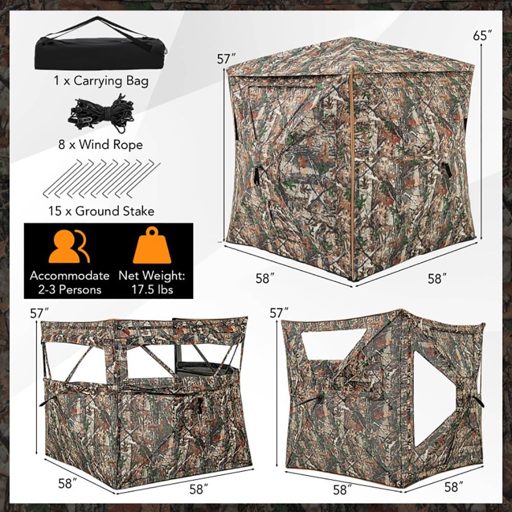 Hunting & Outdoor Supplies - Многофункциональная разборная охотничья палатка 5-в-1 для