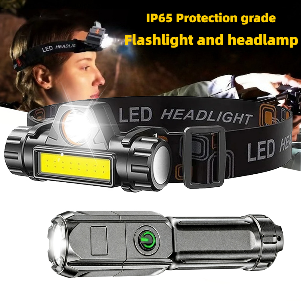 Headlamp Tactical Bright - Супер яркий фонарик USB перезаряжаемый светодиодный