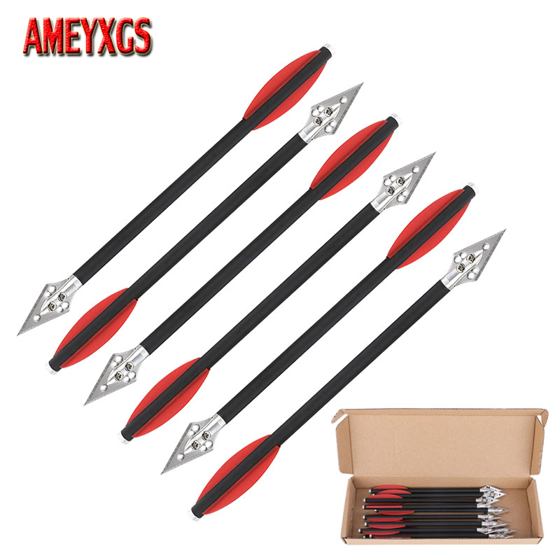 Crossbow Bolt Broadhead - 6/12 шт., смешанная карбоновая стрела, 7-дюймовый