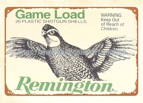 Hunting Quail - Коллекционная металлическая табличка Remington Game Load