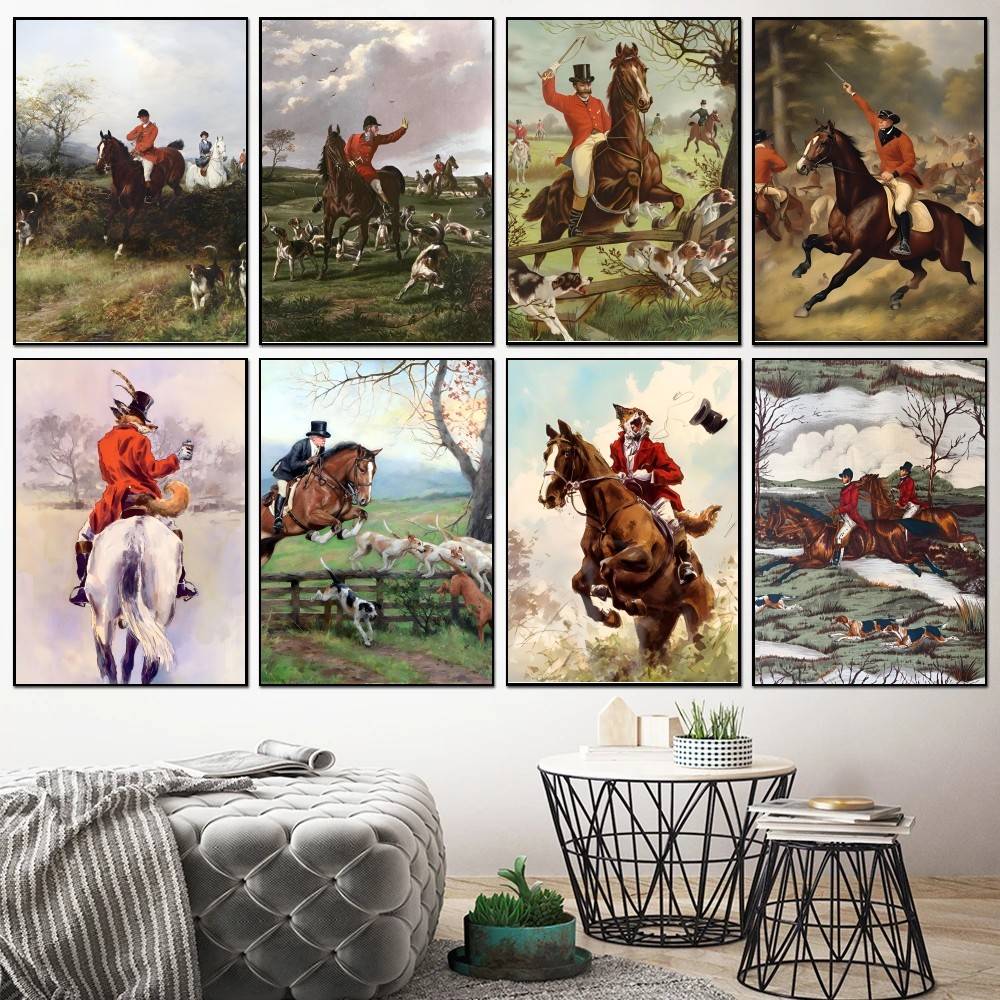 Hunting & Outdoor Supplies Vanderbijlpark Photos - Английский винтажный постер с изображением охотников,