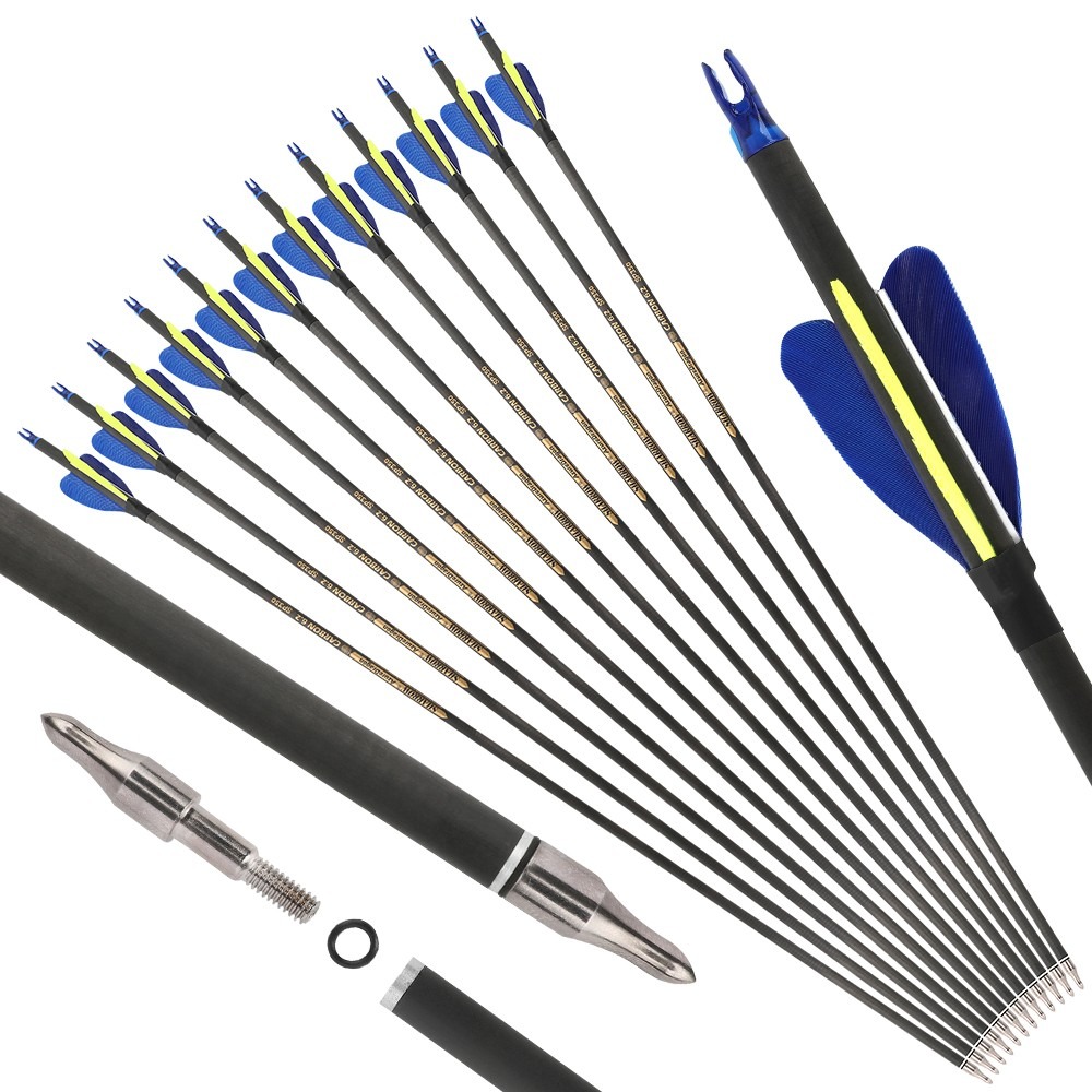 Hunting Bow Compound - Углепластиковые стрелы 32 дюйма, спайн 500/600,