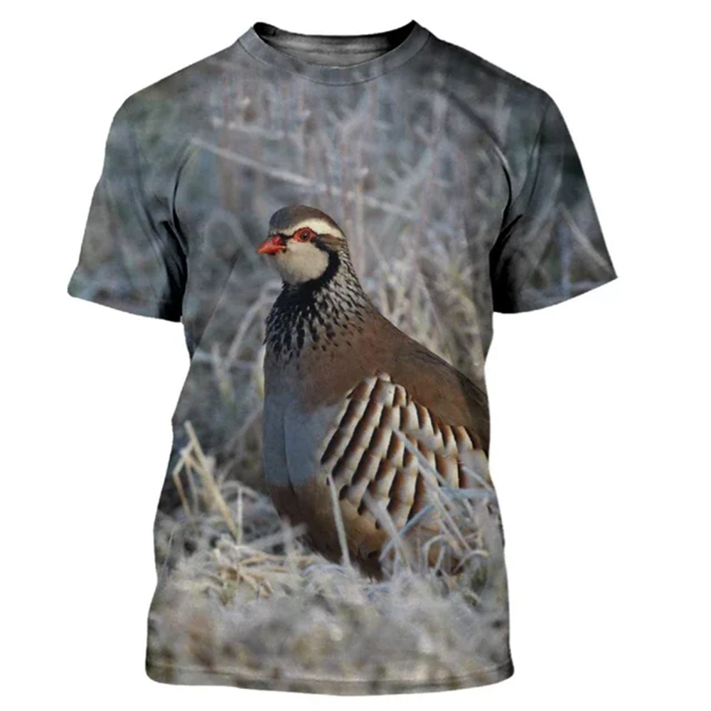 Летняя футболка с 3D принтом ж – обзор и цена Hunting Quail