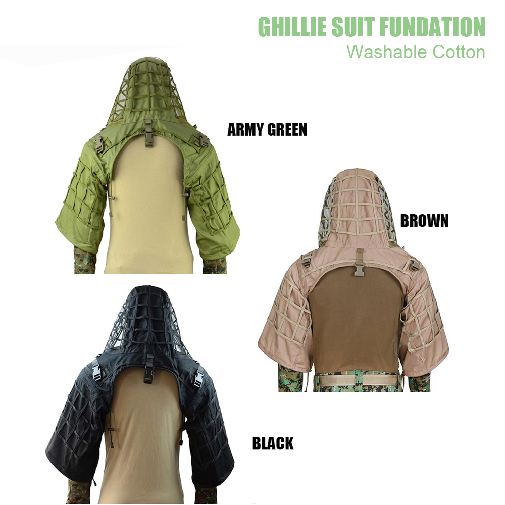 Тональный костюм Ghillie, понч – обзор и цена Ghillie Suit Woodland