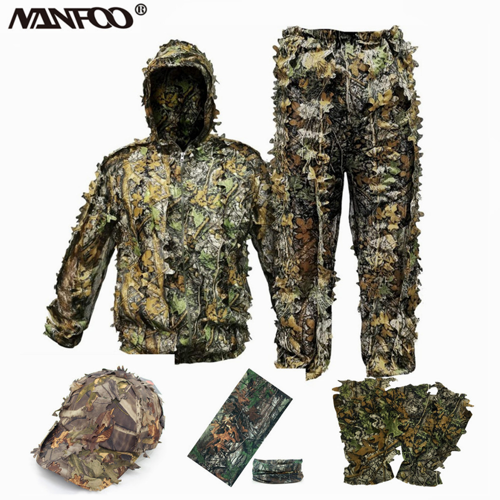 Взрослый 3D листья бионический – обзор и цена Ghillie Suit Woodland