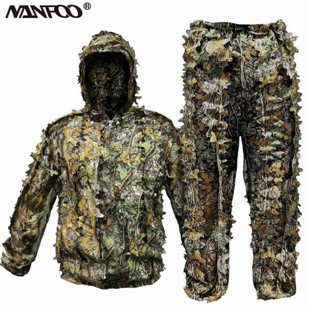 Взрослый 3D листья бионический – обзор и цена Ghillie Suit Woodland