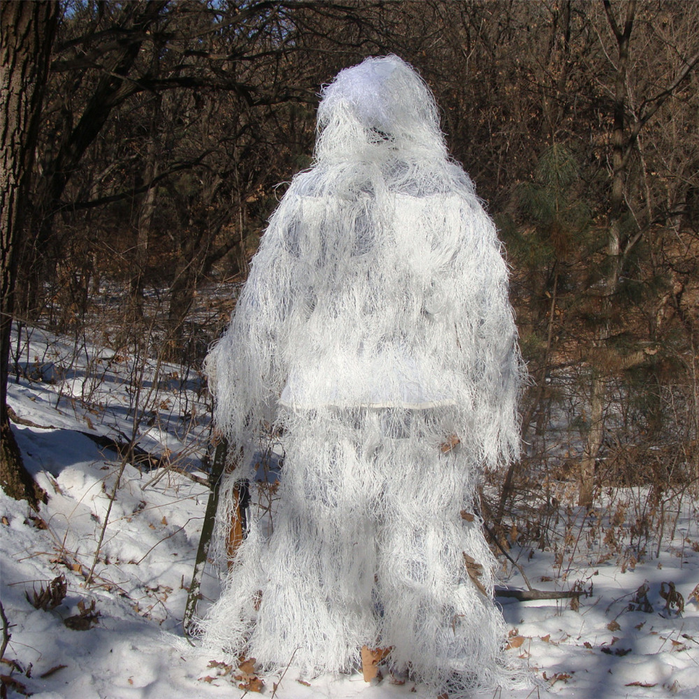 Зимние 3D белые снежные маскир – обзор и цена Ghillie Suit Woodland