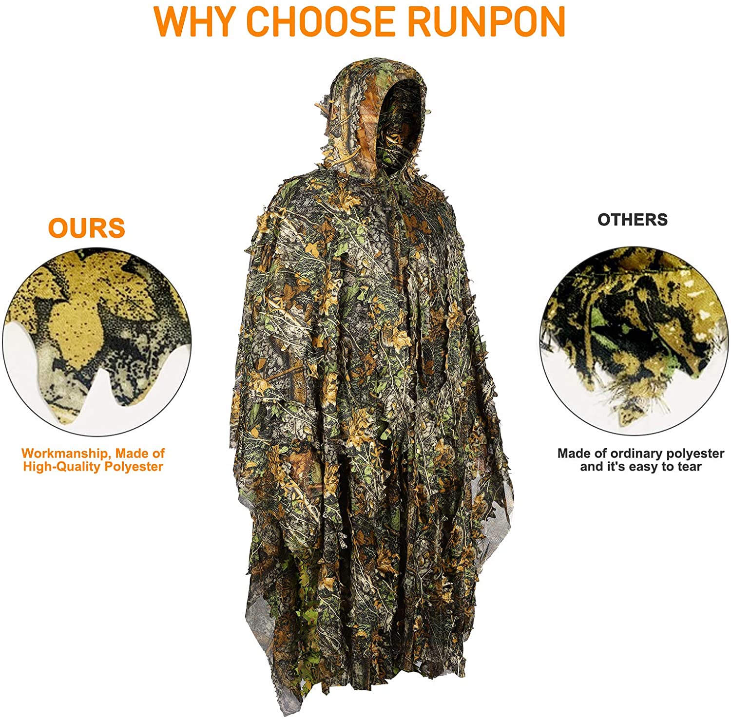 Камуфляжное пончо для охоты с  – обзор и цена Ghillie Suit Woodland