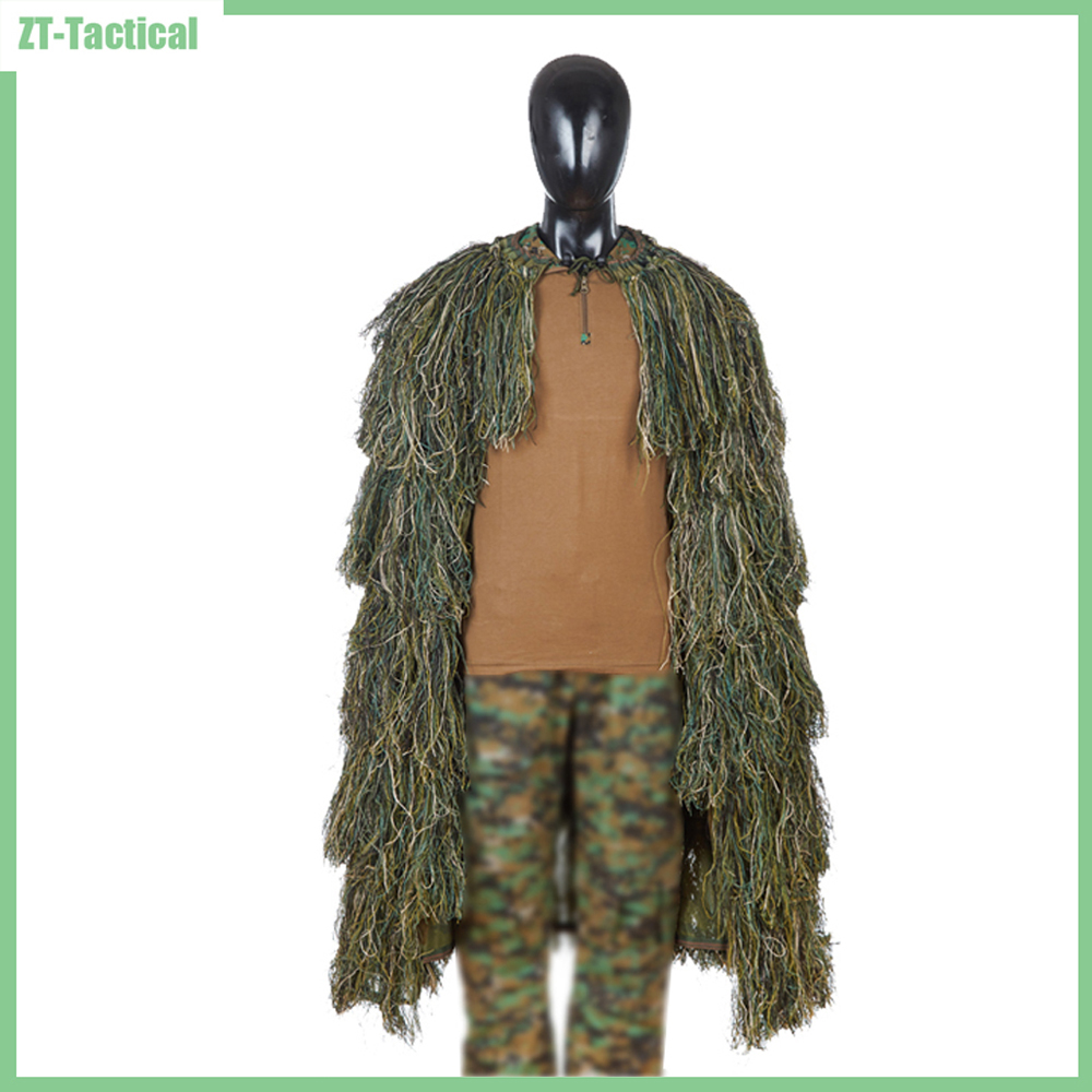 Легкое пончо, тактический снай – обзор и цена Ghillie Suit Woodland